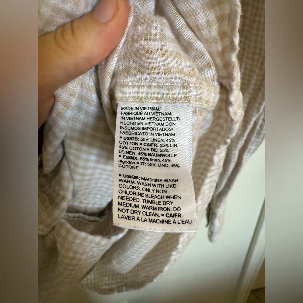Amazon Essentials Beige Checkered Shirt - Picture 4 of 5